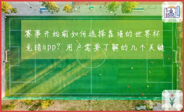 赛事开始前如何选择靠谱的世界杯竞猜app？用户需要了解的几个关键点
